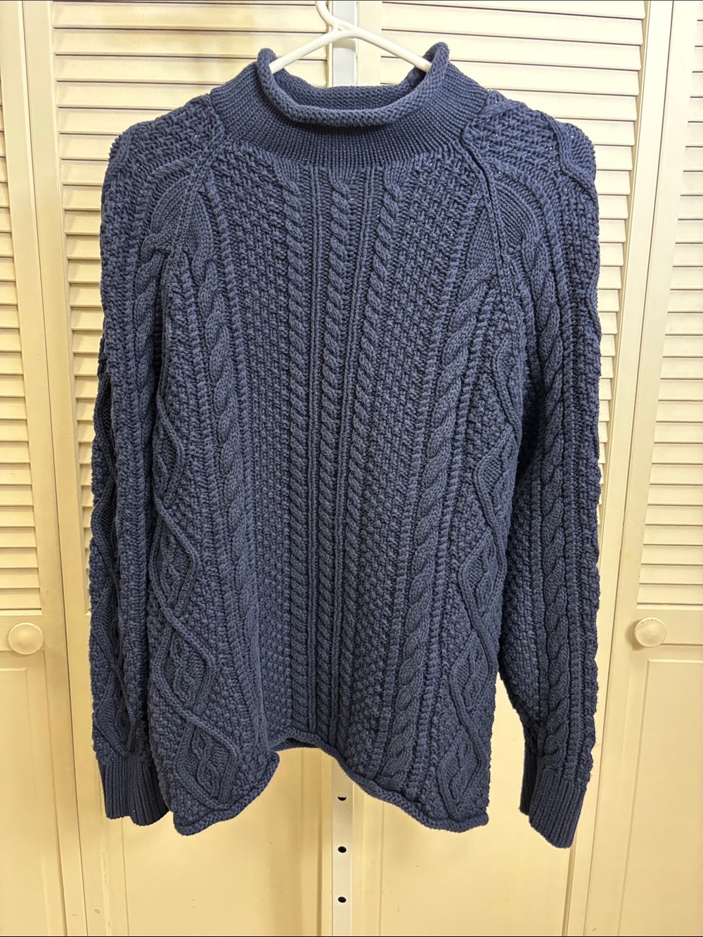 J.Crew Always 1988 Retro Rollneck Cable Sweater Small